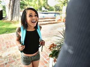 Little Holly Hendrix is too small and little to take any responsibility for anything. She lost her keys and didn't want her parents to find out. She went to her cute neighbors house to wait them out. Once there her asshole started craving her neighbor. She needed his dick in her asshole ASAP.