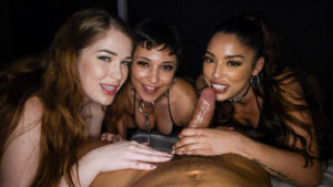 Dont you love a smoking hot reverse gangbang? I know I do! Watch this one with me and three of my favorite and sexiest girls. Brookyln