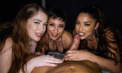 Dont you love a smoking hot reverse gangbang? I know I do! Watch this one with me and three of my favorite and sexiest girls. Brookyln