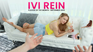Cum loving Ivi Rein wants a baby so she upgrades from playing with dolls to riding her stepbrother for a creampie